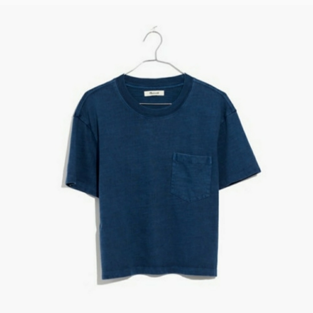 Madewell Easy Garment Dyed Crop Tee EUC